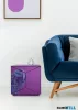 LUXERA 2980191 LENA kisasztal ↔40cm ↕40cm ↗40cm tükör/lila