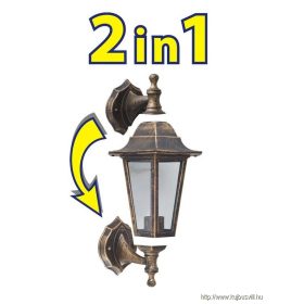 LUXERA 3081 CAPRI kültéri falikar E27/60W fekete/arany