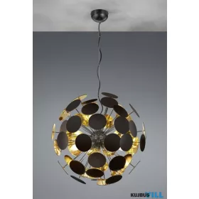   TRIO 309900632 DISCALGO függeszték excl.6xE14 ↕150cm Ø54cm matt fekete