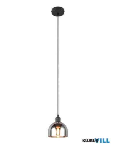 TR R31861032 MOLLY függeszték 1xE14 ↕150cm Ø12cm fekete/füst üveg