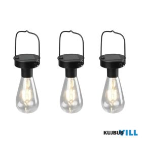   TR R35146132 CAMPUS LED solar kültéri függeszték/3  IP44 ↕23,5cm Ø7cm matt fekete