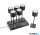 TR R54096632 FERNANDEZ LED 6x1,5W/130lm, CCT, akku+dokkoló, dim ↕38cm Ø11cm IP54 matt fekete