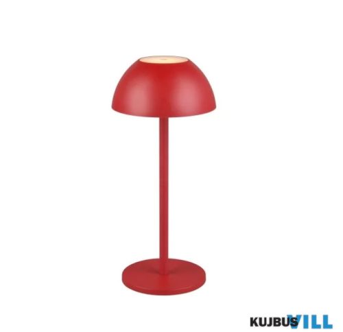 TR R54106110 RICARDO LED 1,7W/240lm, 3000K, akku+USB-C, step ↕30cm Ø13,5cm IP54 piros
