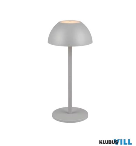TR R54106177 RICARDO LED 1,7W/240lm, 3000K, akku+USB-C, step ↕30cm Ø13,5cm IP54 szürke