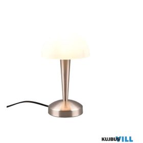   TRIO R59561107 CANARIA asztali lámpa 1x E14, incl. 5W-LED, 3000K, 470lm ↕ 26,5cm∅ 15cm matt nikkel