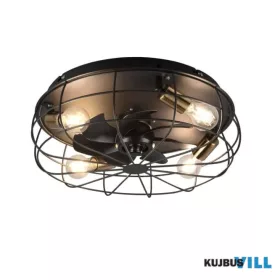   TRIO R61095032 TRONDHEIM ventilátor excl.4xE27 ↕17,5cm Ø48,5cm matt fekete