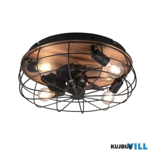 TR 61105032 TRONDHEIM ventilátor excl.4xE27 ↕17,5cm Ø48,5cm matt fekete