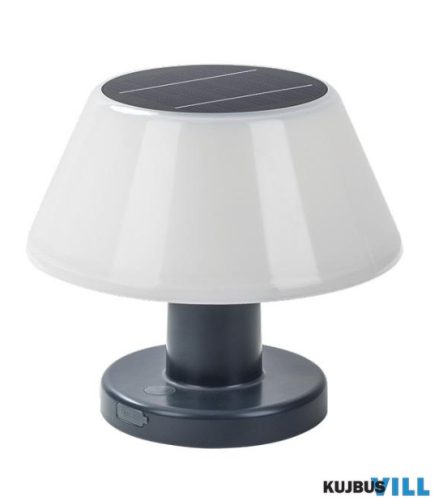 LUXERA 65290 TAKER SOLAR asztali lámpa 4W/20-200lm 4000K IP54 szürke/fehér