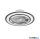 TR R67393132 SORTLAND ventilátor incl.1x30W LED/3500lm CCT ↕14cm Ø50cm matt fekete