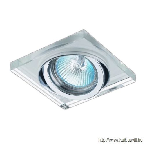 LUXERA 71053 DOWNLIGHT ELEGANT GU10/50W 9x9cm króm/üveg
