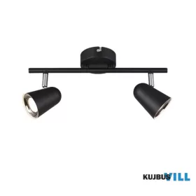   TRIO R82122132 TOULOUSE spotlámpa incl.2x3,5W LED/400Lm/3000K ↕17cm ↔34cm ↗ 9cm matt fekete