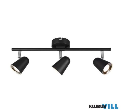 TR R82123132 TOULOUSE spotlámpa incl.3x3,5W LED/400Lm/3000K ↕17cm ↔48cm ↗ 9cm matt fekete