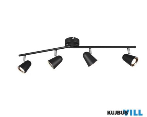 TR R82124132 TOULOUSE spotlámpa incl.4x3,5W LED/400Lm/3000K ↕17cm ↔78cm ↗ 9cm matt fekete