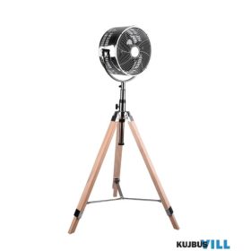   TRIO R036-06 TROMSÖ ventilátor n/a Tripod Fan Metal Wood max. 60W ↕140cm Ø28cm króm