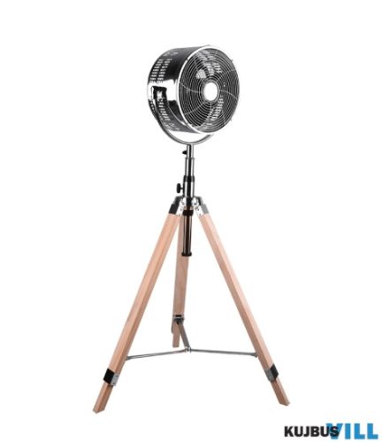 TR R036-06 TROMSÖ ventilátor n/a Tripod Fan Metal Wood max. 60W ↕140cm Ø28cm króm