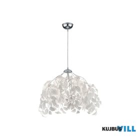  TRIO R10461901 LEAVY függeszték excl.1xE27 ↕150cm Ø38cm fehér