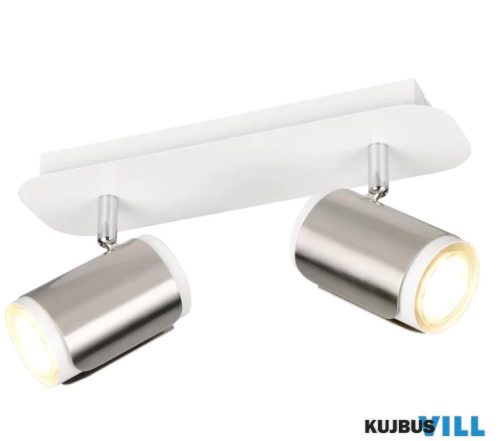 TR 814500207 GILLAN spotlámpa excl.2xGU10/10W ↕16cm ↔30cm ↗12cm matt nikkel/fehér