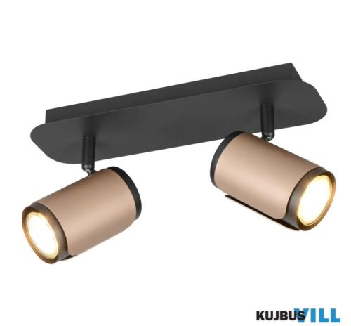 TR 814500265 GILLAN spotlámpa excl.2xGU10/10W ↕16cm ↔30cm ↗12cm matt fekete/kávébarna