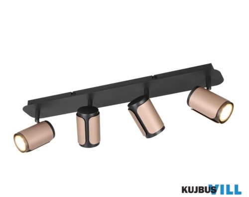 TR 814500465 GILLAN spotlámpa excl.4xGU10/10W ↕16cm ↔60cm ↗12cm matt fekete/kávébarna