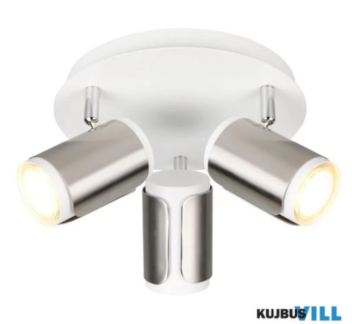 TR 814530307 GILLAN spotlámpa excl.3xGU10/10W ↕16cm Ø30cm matt nikkel, fehér