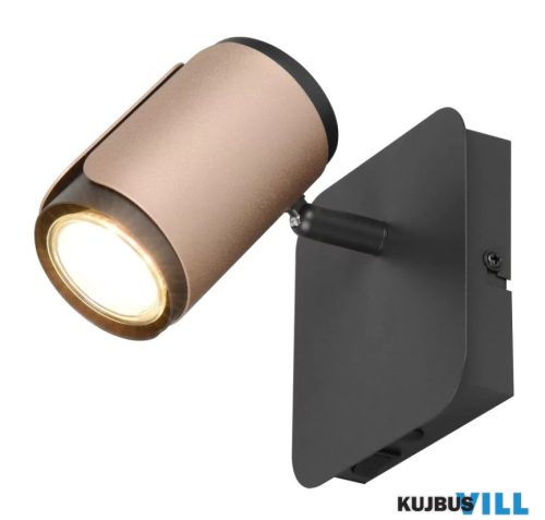 TR 814570165 GILLAN spotlámpa excl.1xGU10/10W ↕12cm ↔12cm ↗16,5cm matt fekete/kávébarna