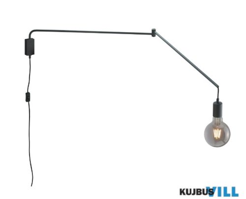 TR 200200132 LINE falikar excl.1xE27 ↕25cm ↔5,5cm ↗ 150cm matt fekete