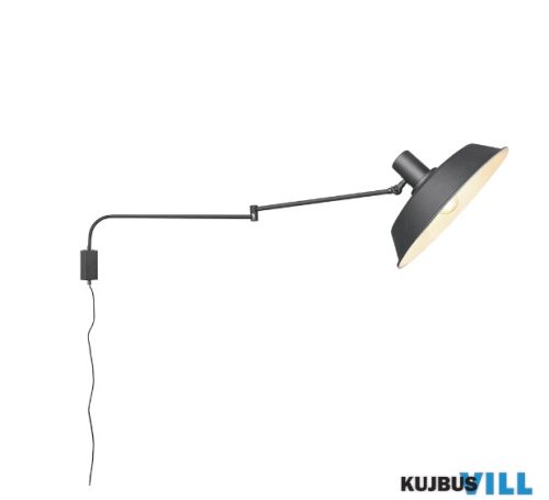 TR 200300132 BOLDER falikar excl.1xE27 ↕29cm ↔35,5cm ↗ 150cm matt fekete