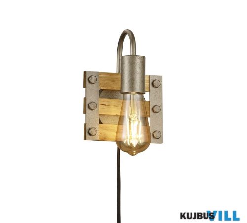 KIFUTÓ TR 205570167 KHAN falikar excl.1xE27 ↕20cm ↔15cm ↗ 11cm antik nikkel