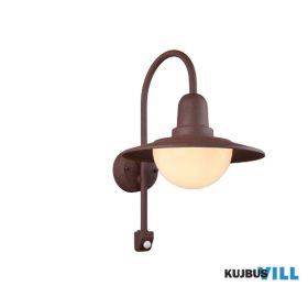   TR 207269124 NORMAN kültéri falikar excl.1xE27 ↕45,5cm ↔30cm ↗ 38cm rozsdabarna