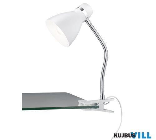 TR R20731231 HARVEY csiptetős lámpa excl.1xE27 ↔11cm ↗22cm ↕30cm matt fehér