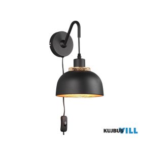   TRIO R20811732 PUNCH falikar excl.1xE27 ↕30cm ↔18cm Ø18cm ↗ 22,5cm matt fekete