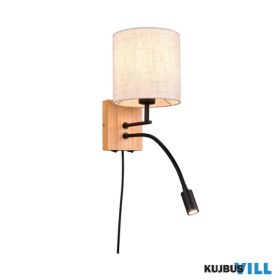   TRIO 212879236 NILAM falikar excl.1xE27 & incl.1x3,1W LED310Lm3000K ↕30cm ↔18cm Ø18cm ↗ 38cm natural