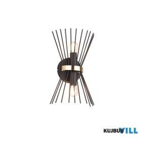   TRIO R21532080 ROD falikar excl.2xE14 ↔21cm ↗13cm ↕31cm fekete-arany