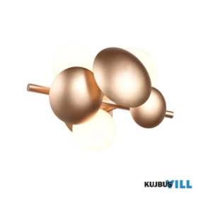   TRIO 217400379 BUBBLE falikar/3 G9/10W →22cm ↗19cm ↑30cm arany, fehér üveg