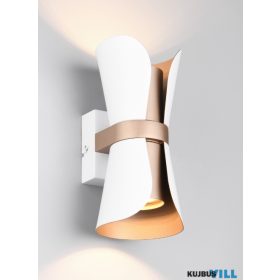   TRIO 218600231 COAT falikar excl.2xGU10 ↕21cm ↔10cm ↗11cm matt fehér