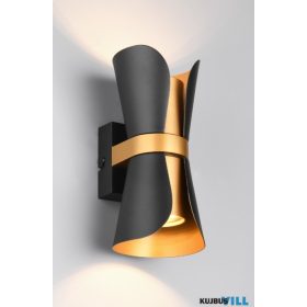   TRIO 218600280 COAT falikar excl.2xGU10 ↕21cm ↔10cm ↗11cm fekete-arany