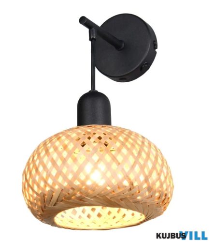 TR R21871736 LEONIE falikar excl.1xE27/10W ↕30,5cm ↔20cm Ø18cm bambusz