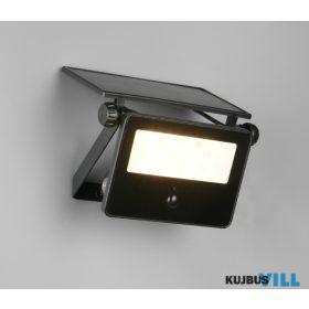   TR R22109132 MOURA solar kültéri falikar 10W LED/1100lm/3000+4000+6000K ↕17,5cm ↔12cm IP54 matt fekete sensor