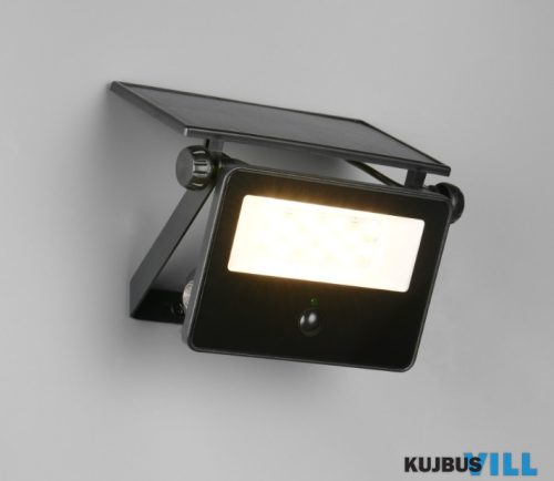 TR R22109132 MOURA solar kültéri falikar 10W LED/1100lm/3000+4000+6000K ↕17,5cm ↔12cm IP54 matt fekete sensor
