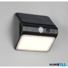   TR R23156102 OLINDA solar kültéri falikar 2,5W LED/250lm/4000K ↕12cm ↔12cm ↗7cm IP44 fekete sensor