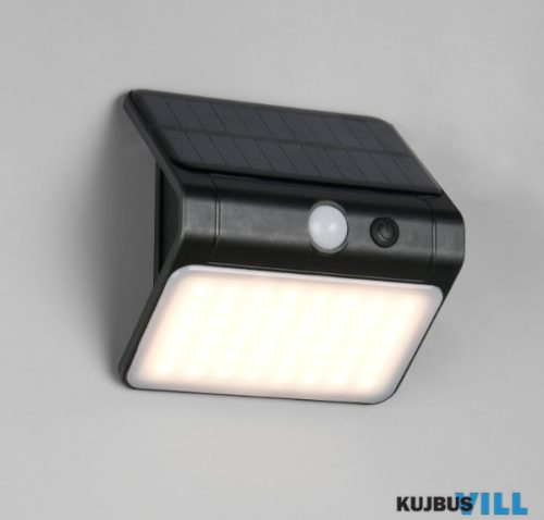 TR R23156102 OLINDA solar kültéri falikar 2,5W LED/250lm/4000K ↕12cm ↔12cm ↗7cm IP44 fekete sensor