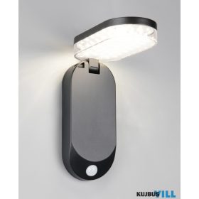   TR R23176102 LAGOAS solar kültéri falikar 3W LED/350lm/4000K ↕25,9cm ↔9,8cm ↗20,6cm IP44 fekete sensor