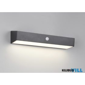   TR R23306102 SILVES solar kültéri falikar 6W LED/700lm/4000K ↕6cm ↔30,3cm ↗9,4cm IP44 fekte sensor