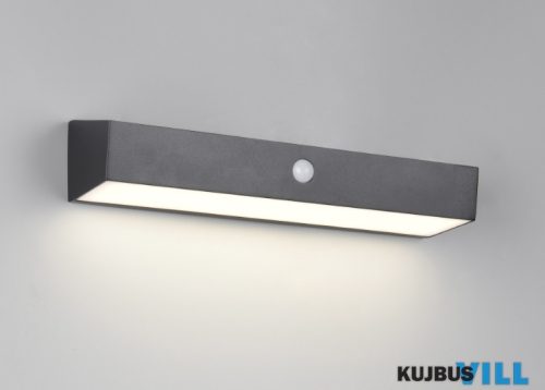 TR R23306102 SILVES solar kültéri falikar 6W LED/700lm/4000K ↕6cm ↔30,3cm ↗9,4cm IP44 fekte sensor