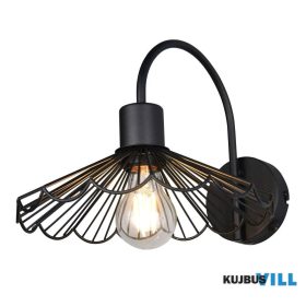   TRIO R26431732 MARGARITA falikar excl.1xE27 ↕21,5cm ↔33cm Ø25cm ↗25cm matt fekete