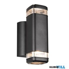   TR R26446232 BARCELOS kültéri falikar excl.2xGU10/10W ↕21cm ↔7cm ↗13,5cm IP44 matt fekete