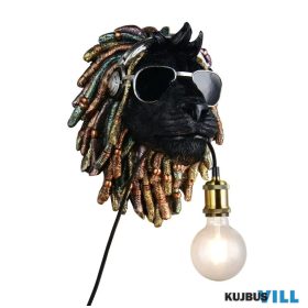   TRIO R26631702 LEO falikar excl.1xE27 ↕22,5cm ↔31,5cm ↗38cm fekete