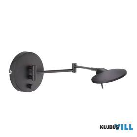   TRIO 274770132 KAZAN falikar incl.1x8W LED/800Lm/3000K Ø14cm ↗ 55cm matt fekete