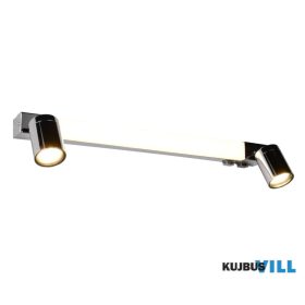   TRIO 281470306 ENRICO falikar incl.1x6W LED/620Lm/2300+3000+4000K excl.2xGU10 ↕18cm ↔60cm ↗4,5cm króm