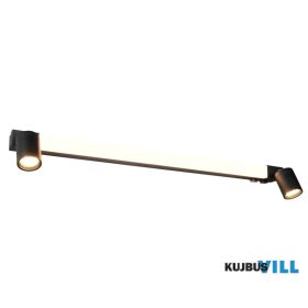   TRIO 281479332 ENRICO falikar incl.1x10W LED/1200Lm/2300+3000+4000K excl.2xGU10 ↕18cm ↔90cm ↗4,5cm matt fekete